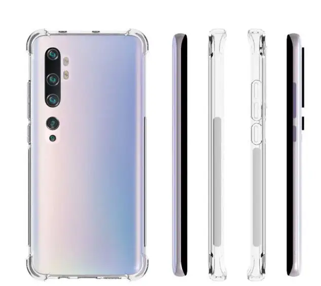 Прозрачный чехол для Xiaomi Mi Note 10 Pro+ мягкий гелевый силиконовый чехол из закаленного стекла для телефона
