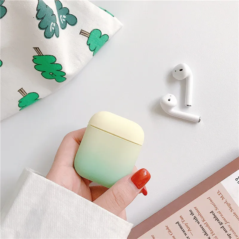 Style 2 Цветной градиентный чехол для Apple Airpods, роскошный bluetooth-наушник, Жесткий Чехол Для Air pods, чехол для наушников, коробка, сумка с зарядкой - Цвет: Style 2
