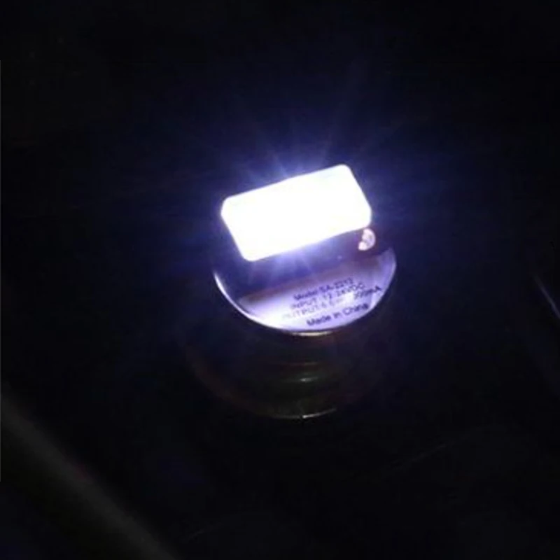 USB светодиодный свет украшение автомобиля интерьер Bling автомобиль аксессуары для девочек украшение для приборной доски Модифицированная автомобильная лампа с рассеянным светом - Название цвета: Белый
