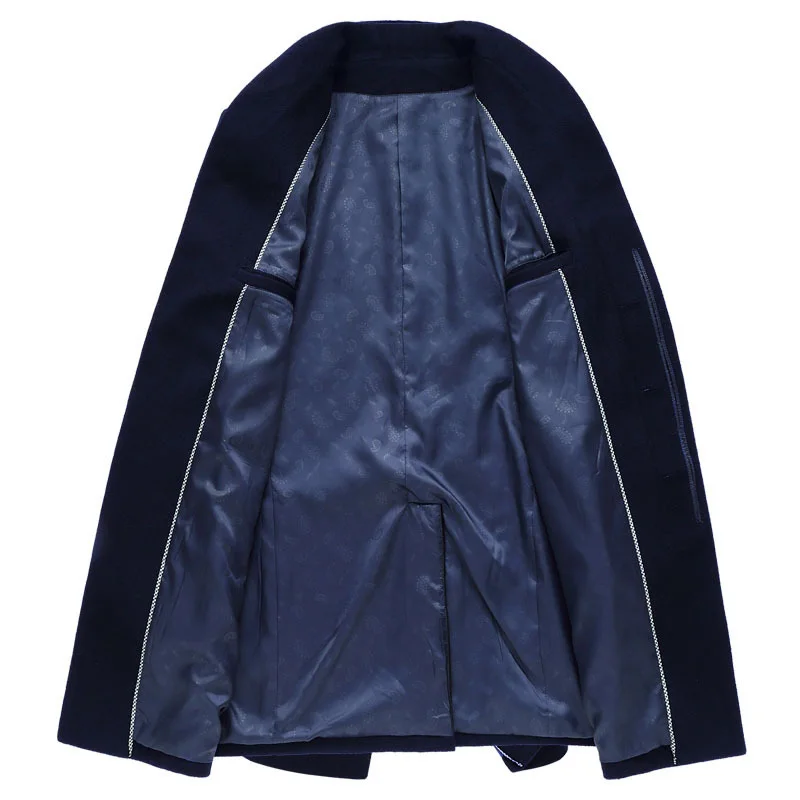 New Men's Woollen Overcoat Winter Male High Quality Business Casual Wool Pea Coats Men brand clothing Casaco Masculino BG1681