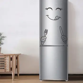 Cartoon Refrigerator Window Cabinet Kitchen Refrigerator Cute Wall Sticker Sticker Decal Art Decorative Refrigerator K7Z2