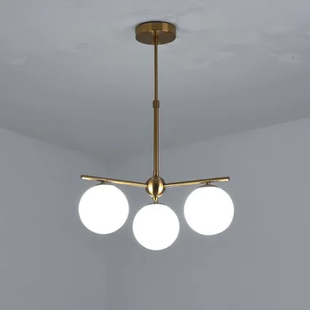 

Nordic Design Chandelier Modern Glass Lamp Decor Home Lighting Living Room Kitchen Foyer Dinning Room Loft Light Fixtures Copper