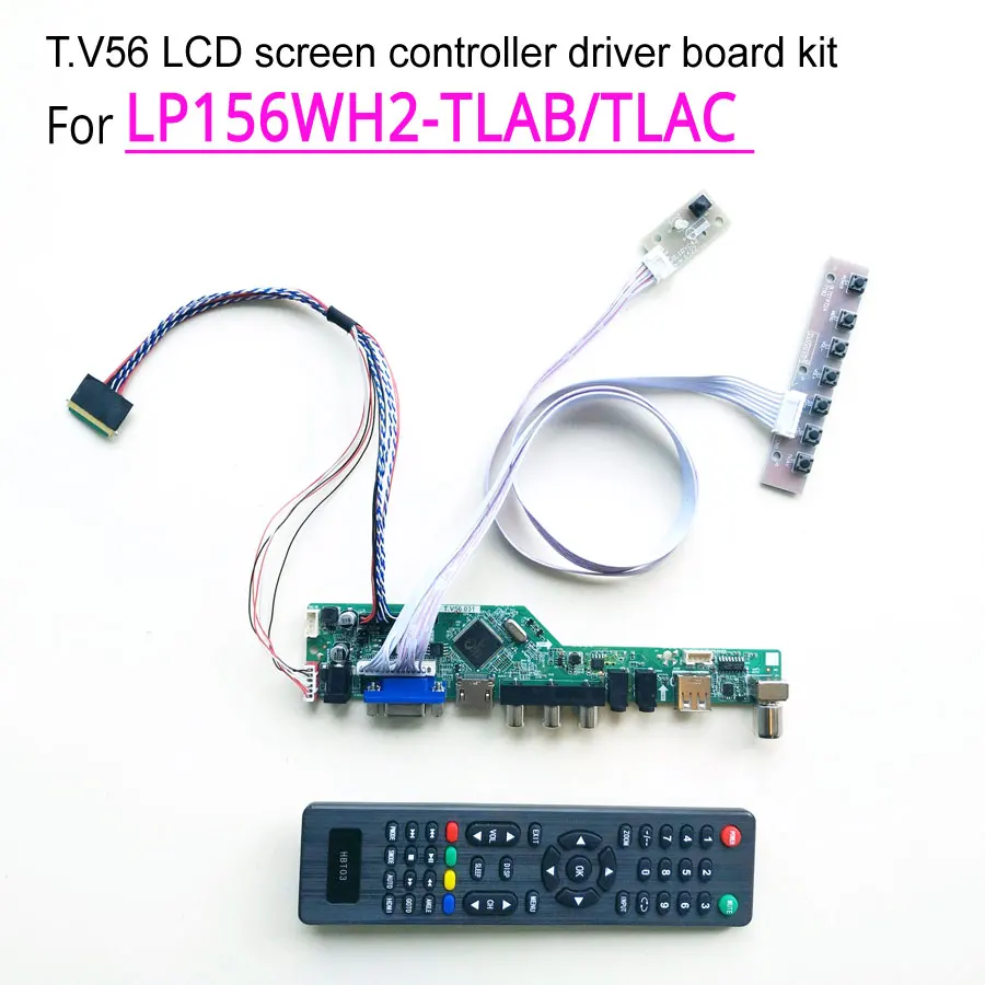 For LP156WH2-TLAB/TLAC HDMI VGA USB AV RF 1366*768 TV56 display controller drive card laptop panel 15.6" WLED LVDS 40Pin DIY kit