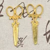 4pcs Charms Sewing Scissors 61x25mm Antique Making Pendant fit,Vintage Tibetan Bronze Silver color,DIY Handmade Jewelry ► Photo 3/3