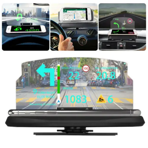  Universal Handy Auto Halter Windschutz Projektor HUD Head Up Display 65 Zoll Für iPhone/Samsung GPS