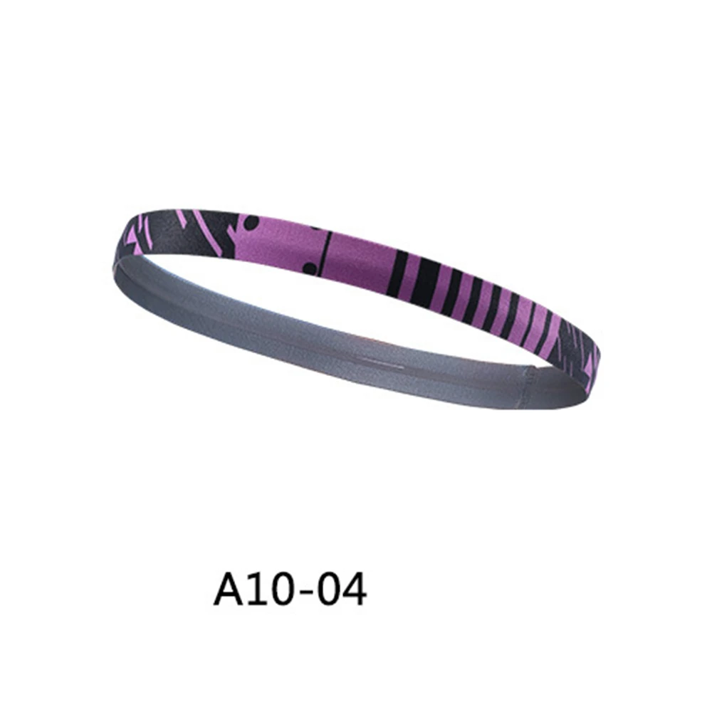 Спортивные резинки Sweatband абсорбент лента для волос для йоги бег на открытом воздухе фитнес крутая бандана анти пот лента для волос головная повязка с принтом - Color: A10-04
