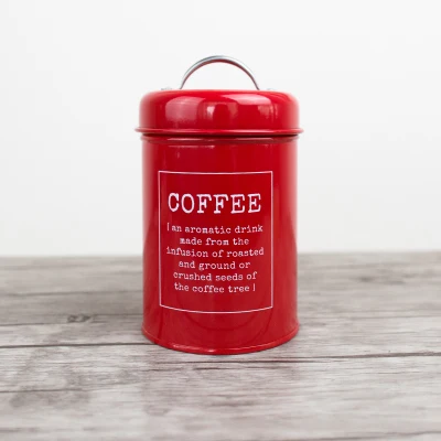 Coffee red Герметичная банка из нержавеющей стали, банка для хранения чая, Caddy, сахар, печенье, кофе, закуски, контейнер для еды, коробка для хранения мелочей, кухонный бак для хранения - Цвет: Coffee red