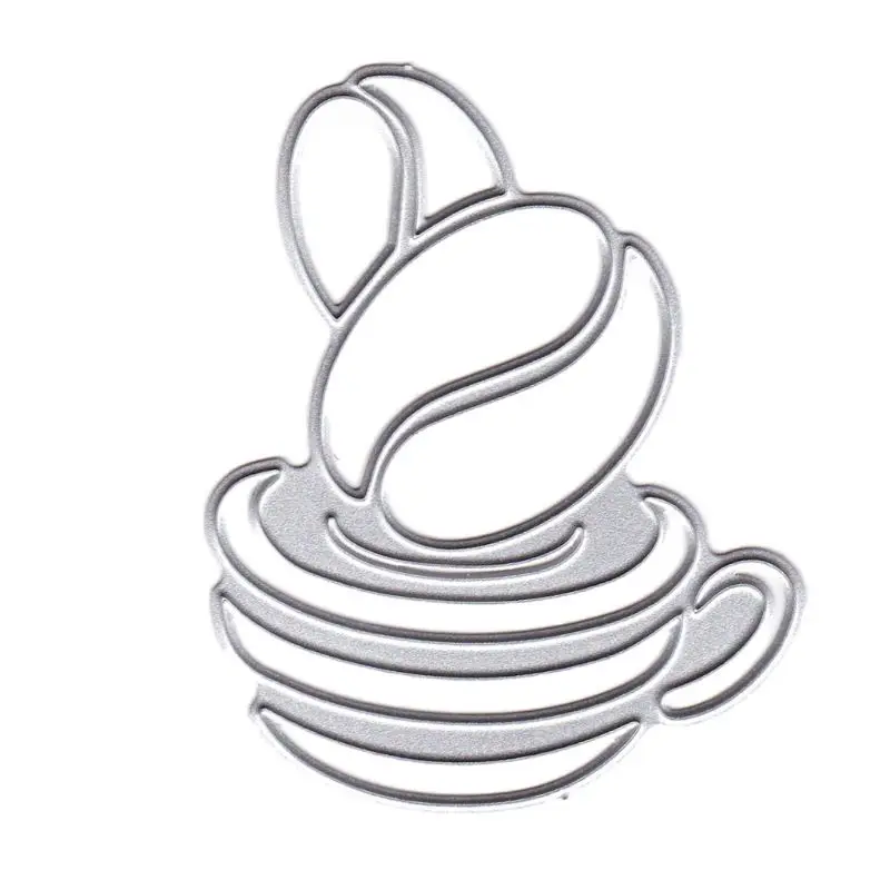 Coffee Cup Metal Cutting Dies Stencil DIY Scrapbooking Album Stamp Paper Card Embossing Crafts Decor