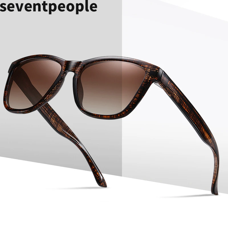 

Polarized Square Sunglasses Men 2020 Fashion Brand Designer Unique Painting Temple Sun Glasses Vintage Rectangle Shades Eyewear