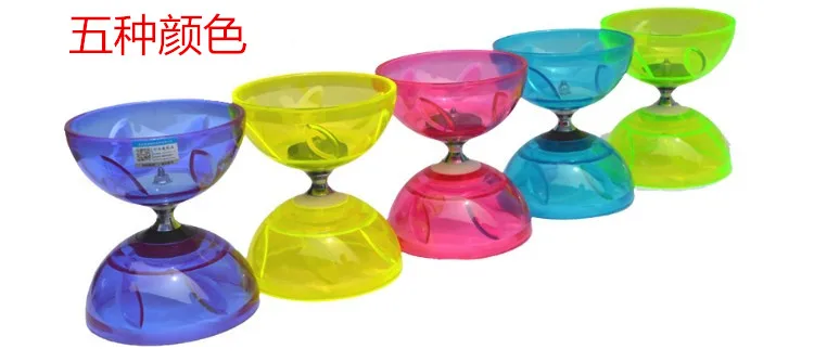 Diabolo Детский прозрачный подшипник Монополия Желтый Большой размер пять кристаллов Diabolo 5 начинающих авторское окно коробка двойной