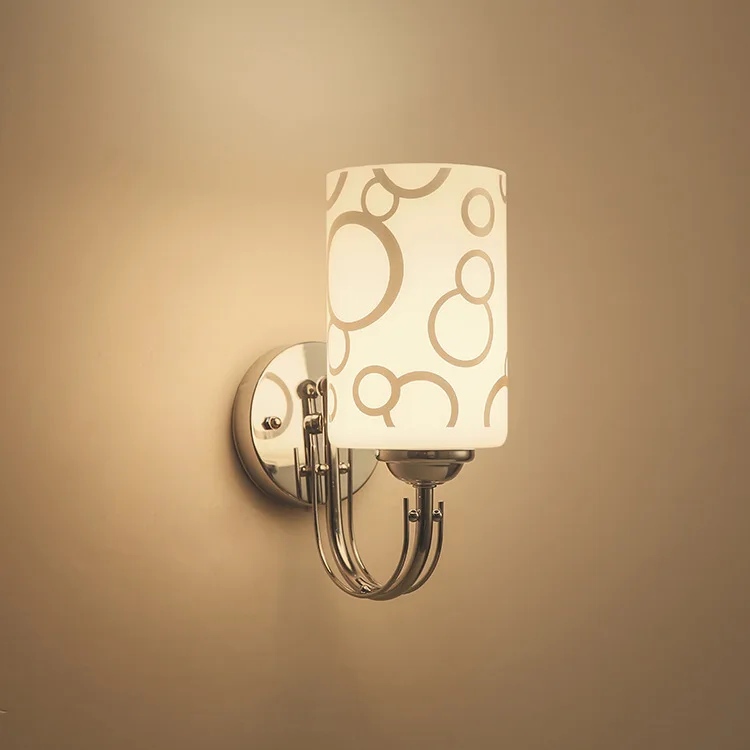 

lamp bedside bedroom living room lamp modern simple led American style background wall corridor stair crystal wall lamp