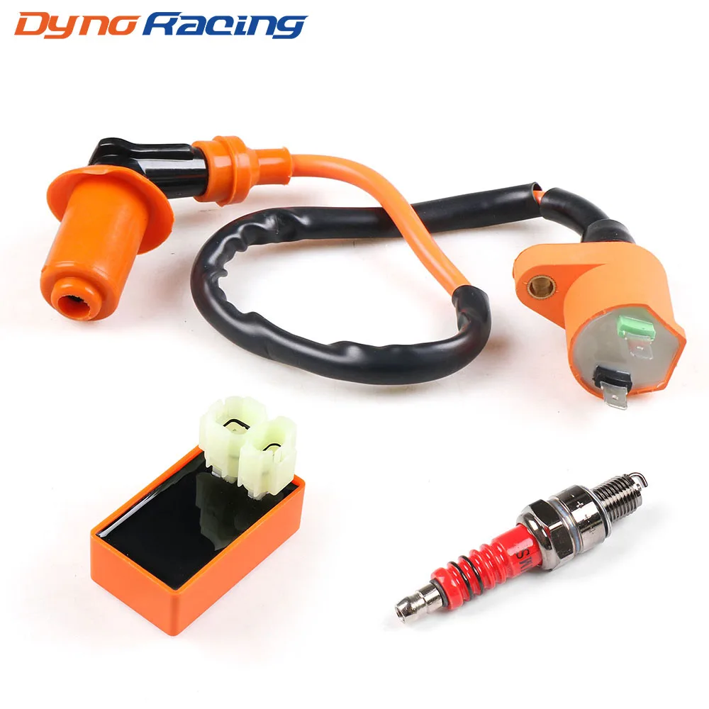 

Racing Ignition Coil Spark Plug CDI For Gy6 Scooter ATV TaoTao 50cc 125cc 150cc