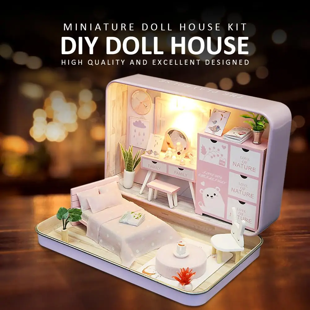 Коробка театр Diy деревянный дом для кукол миниатюрный ностальгическая тема