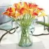 Fake flower home decoration plastic fake garden 6 PC artificial calla lily wedding home decoration bouquet 8.5 - Цвет: Multicolor