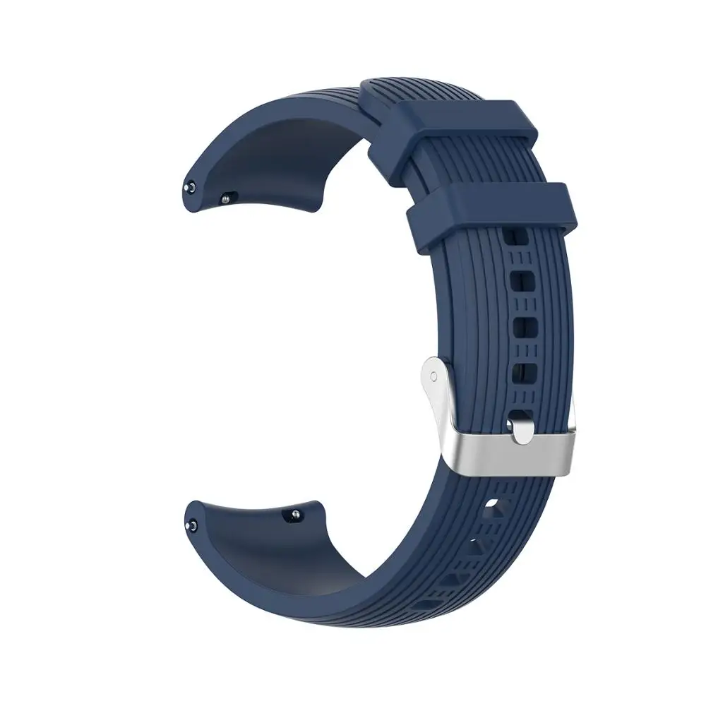 midnight blue 22 мм 20 мм силиконовый спортивный ремешок для samsung Galaxy Watch 46 мм SM-R800 Amazfit ремешок Bip для Galaxy watch 42 мм регулируемый ремешок - Цвет ремешка: midnight blue