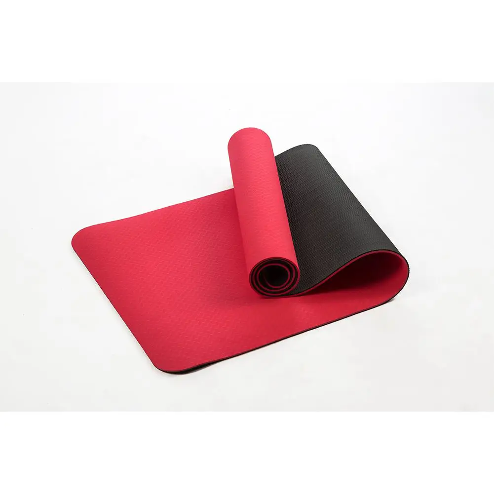 HiMISS одеяло, одеяло для йоги, двойной цвет, ТПЭ, Защита окружающей среды, без запаха, уплотненный спортивный коврик - Цвет: Коричневый