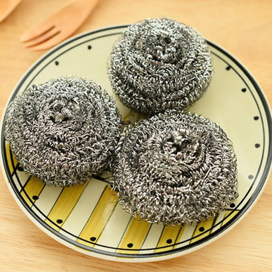 Home Kitchen Pots Bowls Faucet Cleaning Stainless Steel Balls As Picture