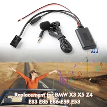 Bluetooth для автомобиля с разъемом подачи внешнего сигнала AUX адаптер BT с микрофоном запасные части для BMW X3 X5 Z4 E83 E85 E86 E39 E53