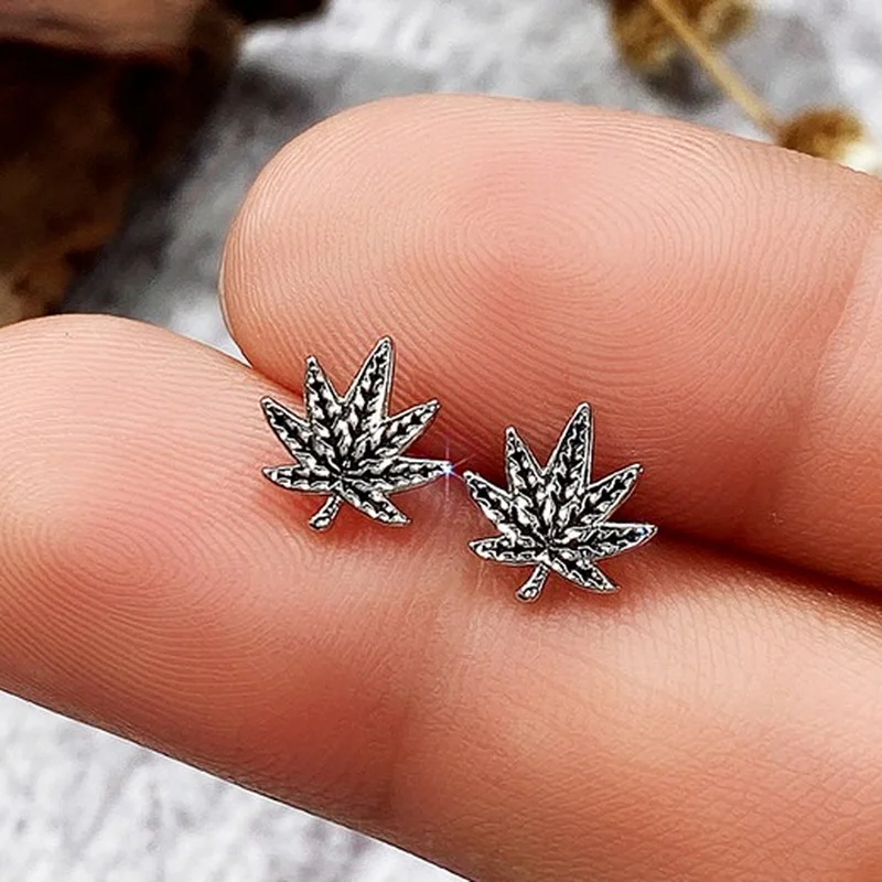 CAOSHI Delicate Female Maple Leaf Ear Studs Exquisite Lady Earrings with Design Simple Style Accessories for Owmen | Украшения и