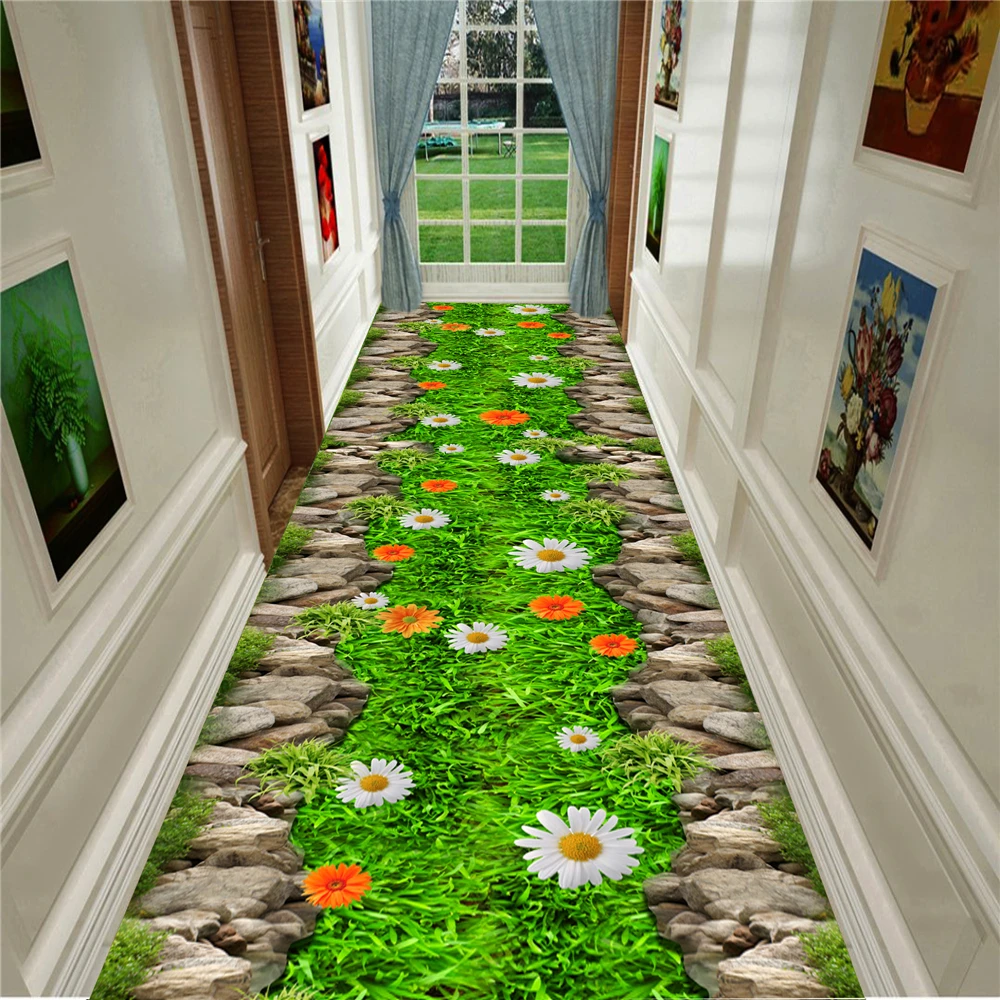 Modern Fashion 3D Living Room Carpets Indoor Entrance Doormat Bedside Pastoral Rug Flower Goldfish Plants Home Corridor Carpet Modern Fashion 3D Living Room Carpets Indoor Entrance Doormat Bedside Pastoral Rug Flower Goldfish Plants Home Corridor Carpet