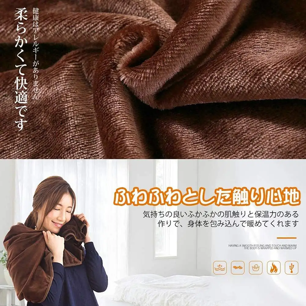 36V USB Heating Shawl Electric Heating Shawl Carbon Fiber Washable 3 Heat Settings Mat With Timing Function Heated Blanket