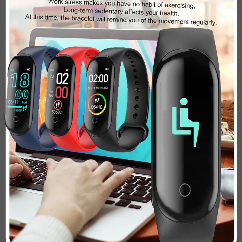 

Smartwatch M4C IP67 Waterproof Sport Wristband Smart Watch Men Heart Rate Smart Bracelet Blood Pressure Oxygen Connected Watch