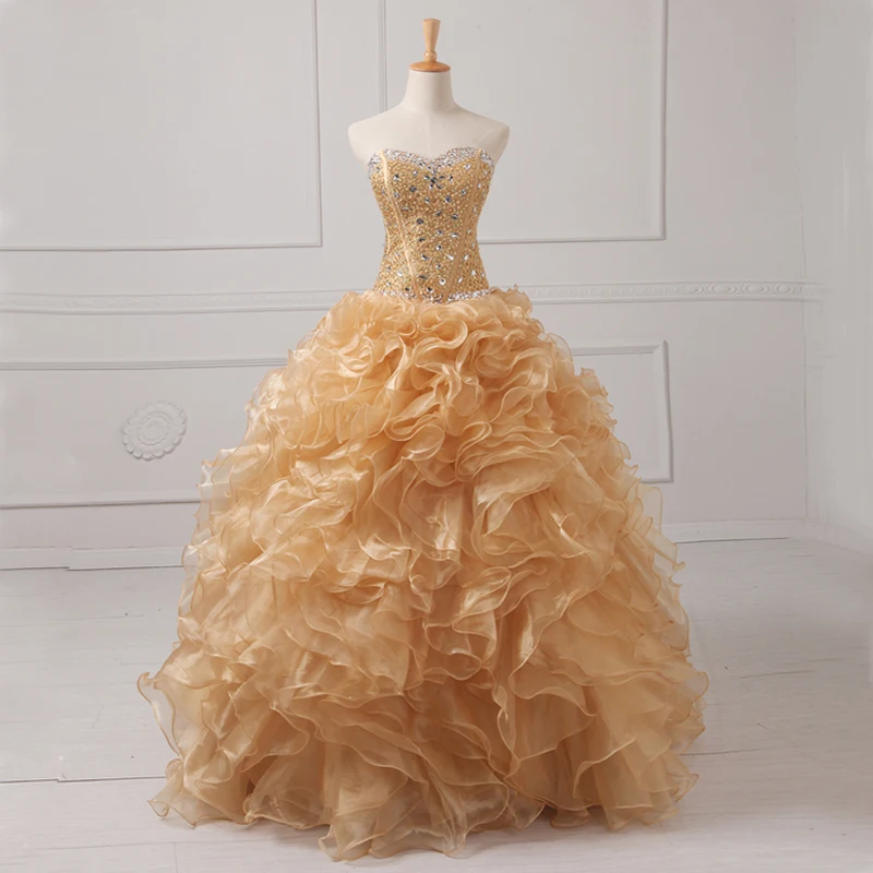 Quinceanera Dresses 2 in 1 Detachable Ruffles Skirt Sweet 16 Pageant Jiayigong Beaded Sequined Sweetheart Real Sample