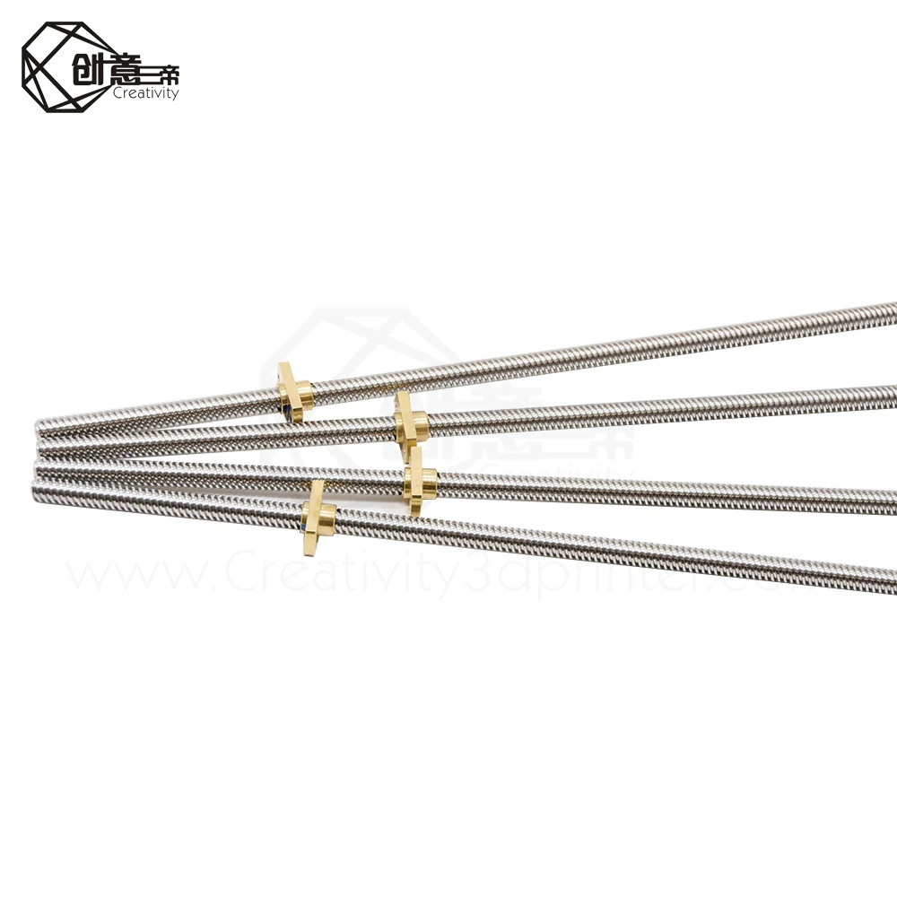 

Creativity 3D Printer Parts Ender-3 Z axis Rod Lead Screw+lead screw brass nut for Ender-3 Printer