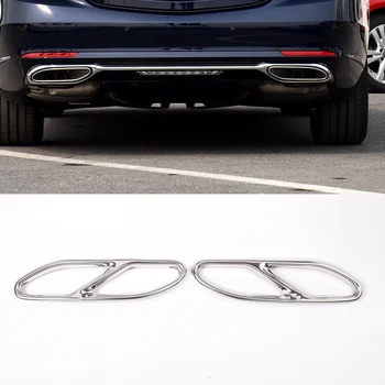 

2 Pcs For Mercedes Benz S Class 2018 2019 Car 304 Stainless Steel Exhaust Tailpipe Cover Trim Car Accessories