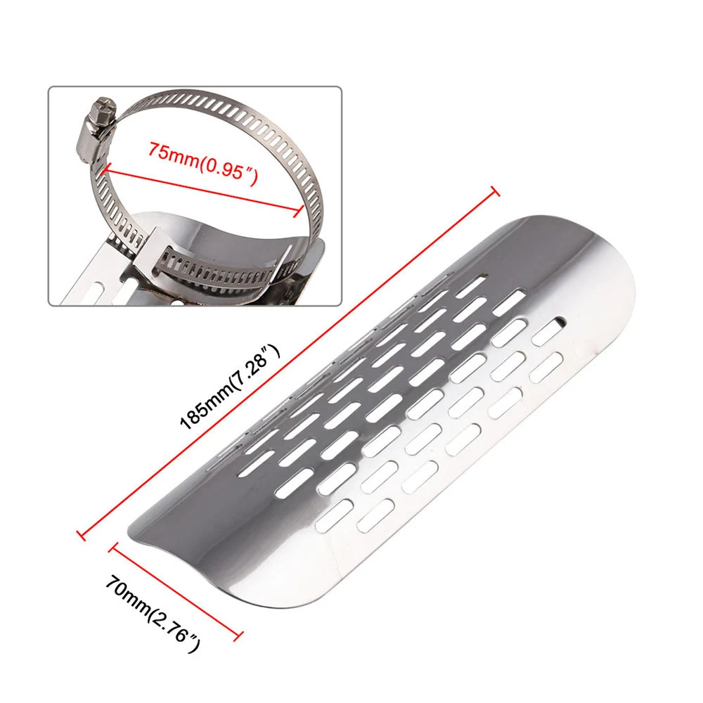 Motorcycle Chrome Exhaust Muffler Pipe Heat Shield Cover Guard For Soft-ail Dy-na Crui-ser