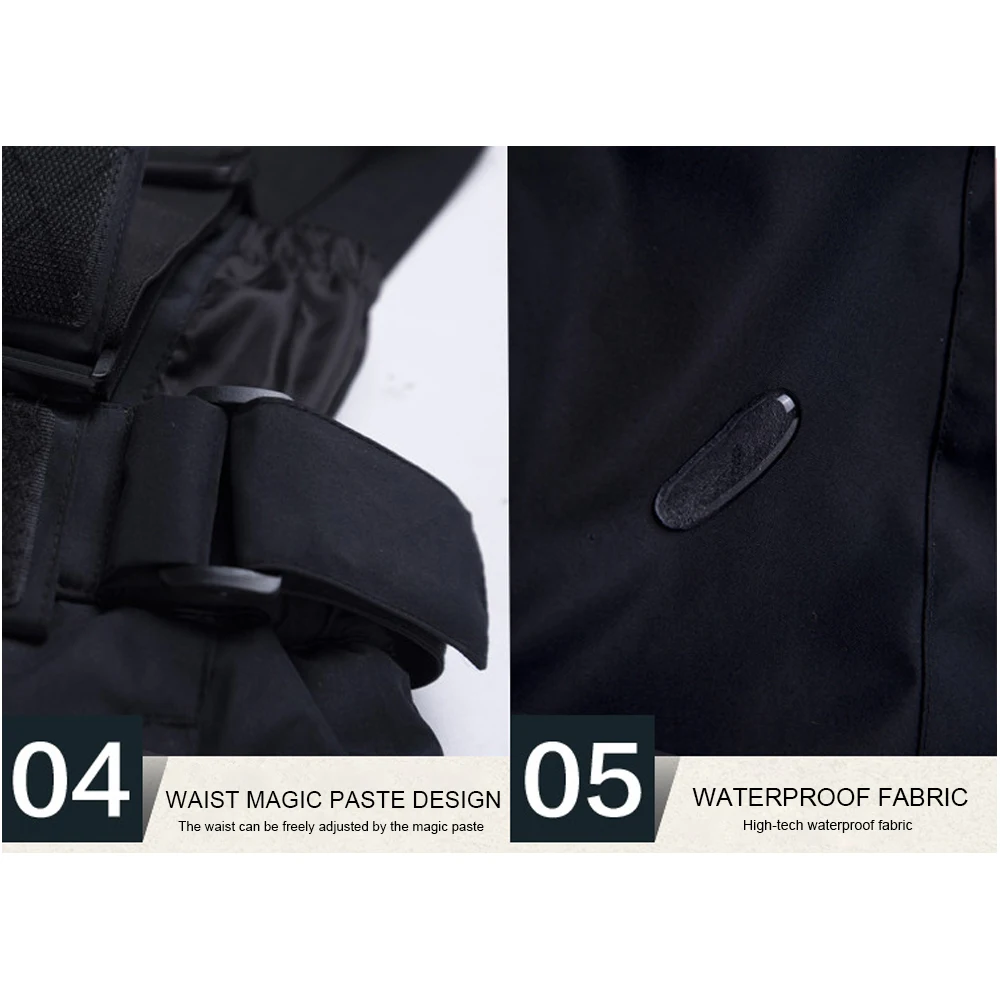 Durable Windproof Outdoor Sport Ski 3 Color Polyester Anti Fog Riding Strapless Pants Ski Pants Disassemble Freely Cotton