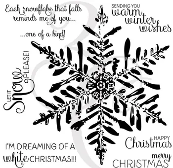 

snowflake Transparent Clear Silicone Stamp/Seal for DIY scrapbooking/photo album Decorative clear stamp sheets A2147