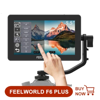 

FEELWORLD F6 PLUS 5.5 Inch on Camera DSLR Field Monitor 4K HDMI 3D LUT Touch Screen IPS FHD 1920x1080 Monitor