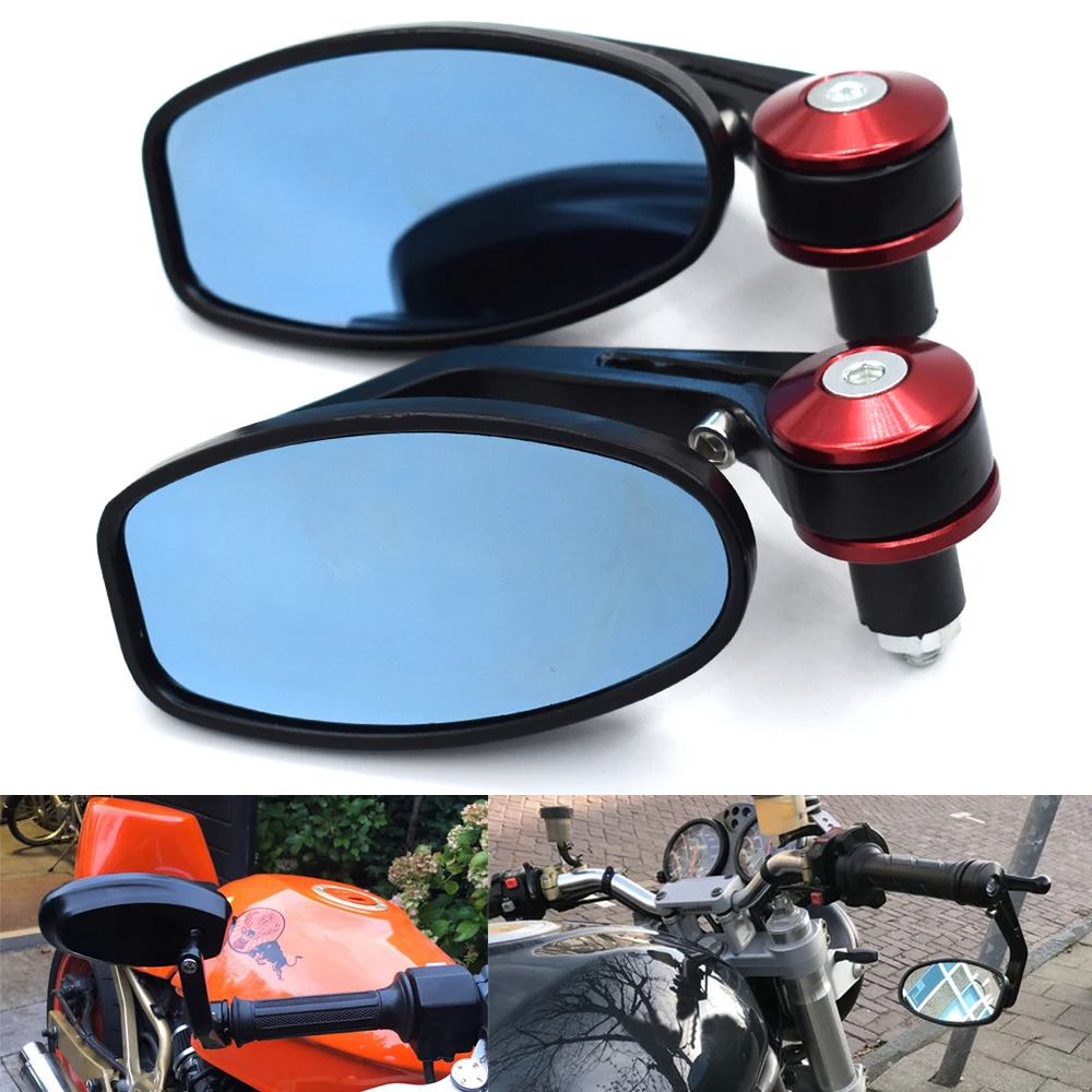 7/8 &quotРуль конец moto rbike зеркала овальные классические боковые Racer ATV rcycle заднего