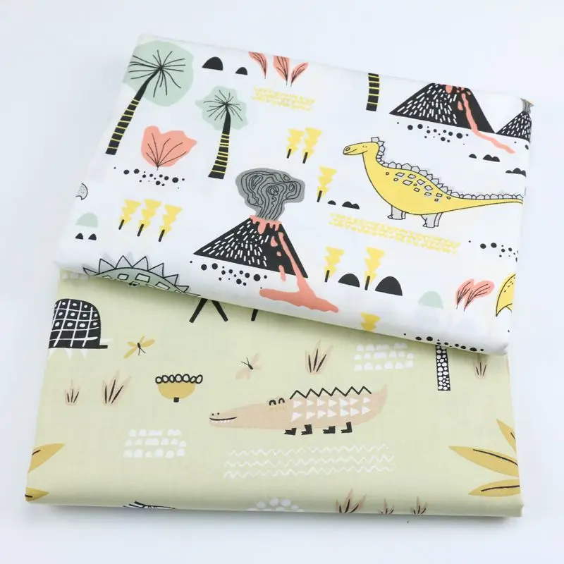 Динозавр лошадь саржевая хлопковая ткань для квилтинга детей Лоскутная Ткань DIY швейная жир четверти материал для ребенка и ребенка