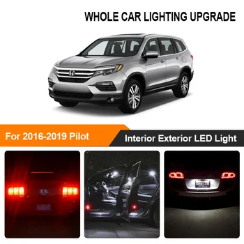 

White Amber Car Bulbs Exterior Interior LED Light For 2016 2017 2018 2019 Honda Pilot Reverse Brake Parking Turn Signal Lamp