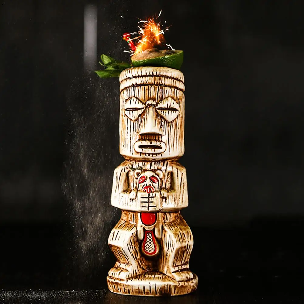 Многофункциональная креативная Гавайская чашка Tiki, Коктейльная стеклянная пивная кружка, красное вино, стеклянная керамическая Праздничная чашка Tiki, Принадлежности для бара 30е