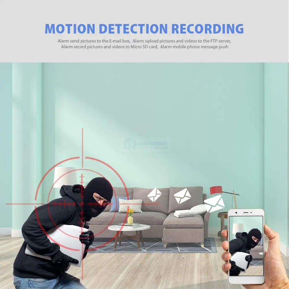 Водонепроницаемая камера видеонаблюдения 1080P Wi Fi IP слот для карты TF 2 МП