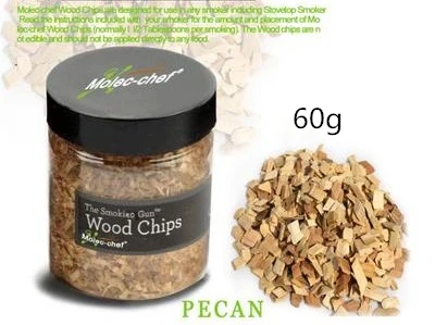 Древесные чипсы для курения древесные чипсы для курильщика барные аксессуары барный инструмент - Цвет: Pecan 60g