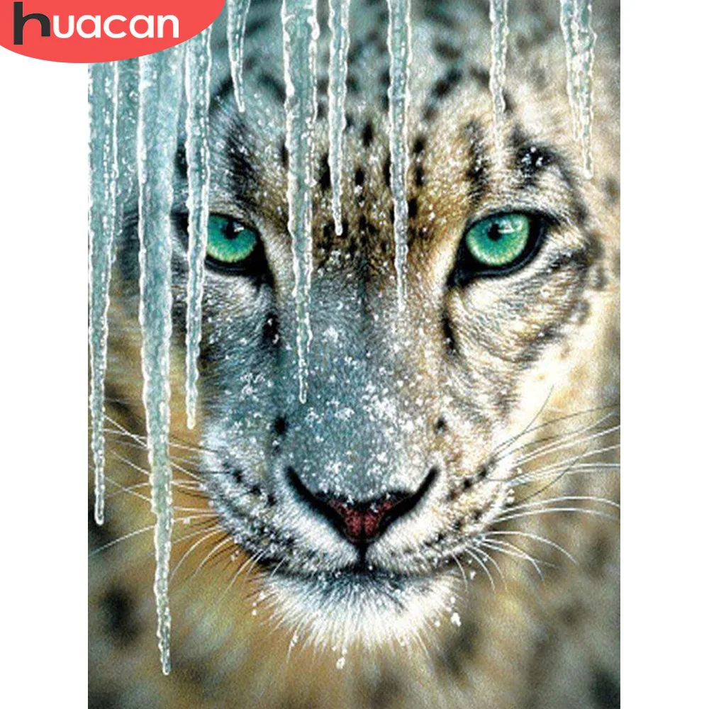 HUACAN 5D Алмазная вышивка животные алмазная мозаика леопард полная выкладка декор