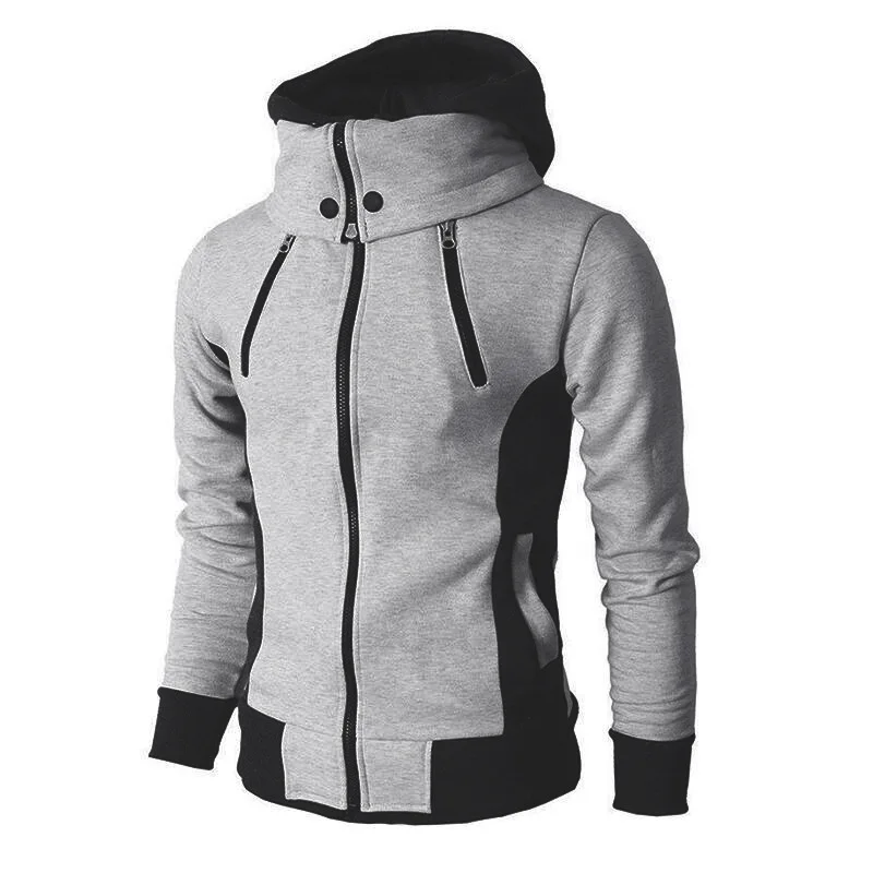 Autumn Warm Men's Zipper Jacket Man Coats Bomber Jackets Scarf Collar Hoodies Casual Fleece Male Hooded Outwear Slim Fit Hoody riding jackets for men