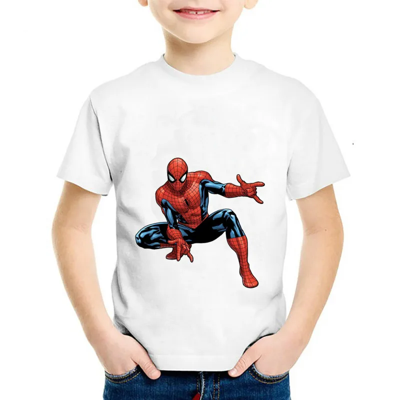 Футболка "Марвел" для детей «Мстителей» для мальчиков Капитан Америка Человек-паук Железный человек Халк модная футболка одежда для маленьких девочек, BAL027 - Цвет: BAL027B