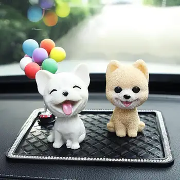

Lovely Swinging Head Simulation Dog Puppy Car Interior Dashboard Ornament Gift Dogs Lovely Shake Head Doll Cars Interior Decor