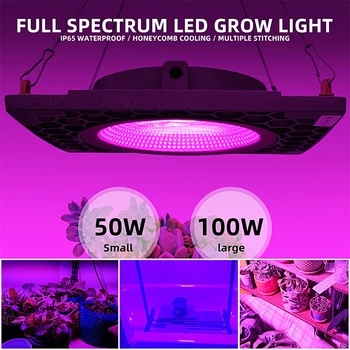 

Black LED grow Light COB Full Spectrum 50w LED Growing Lamp 110v 120v pendant adjustable Phyto Lamps for for plants veg seedling