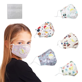 

Reusable Air Filter Mask For Children Breathable Breathable Black Dustproof Mouth Face Mask Kid Mask With Filters