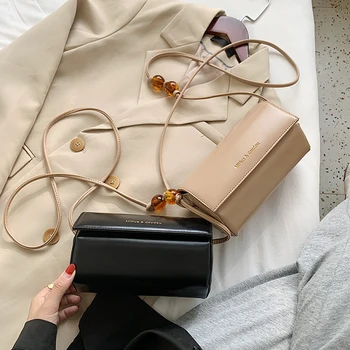 

PU Leather Crossbody Bags Lady Shoulder Handbags Female Simple Solid Color Summer Simple Totes for Women 2020 Trend