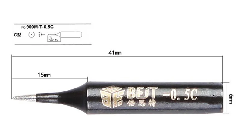 Бессвинцовый паяльник наконечники сварочные инструменты 900M-T-0.5C для 936 станции