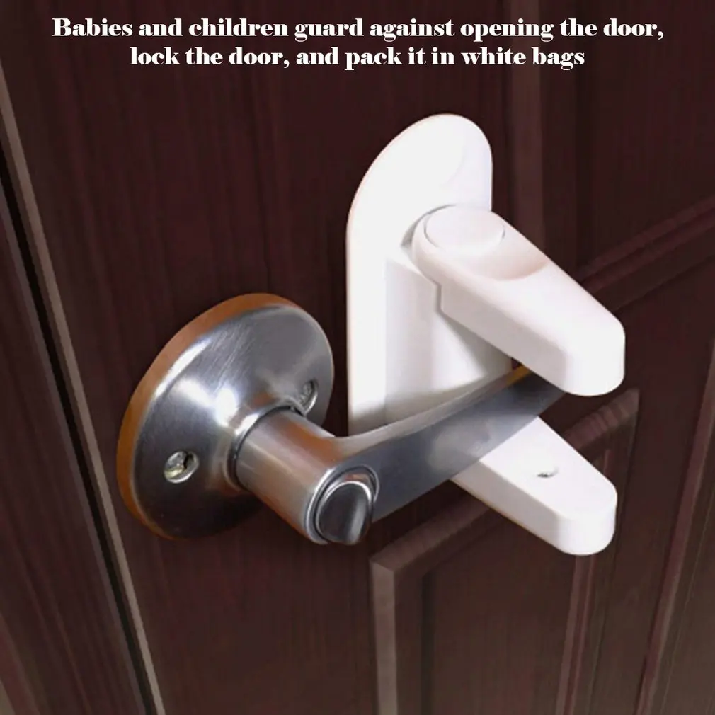2/4pcs Plastic Kids Safety Door Locks Baby Protection Anti-open Doors Handle Security Latch Locking Doors for Children Safety