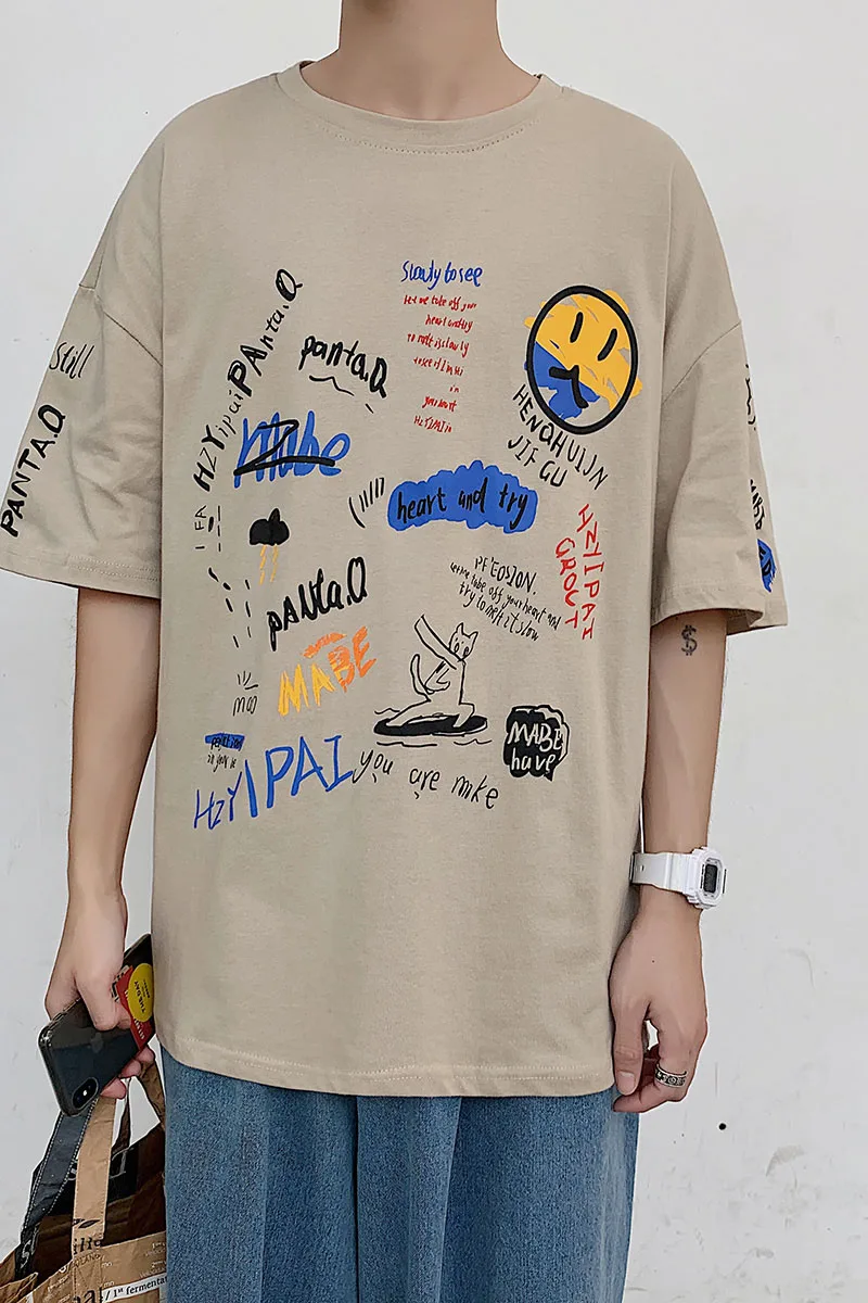 Ropa informal estilo Hip Hop para hombre  camiseta con agujero en el.. 