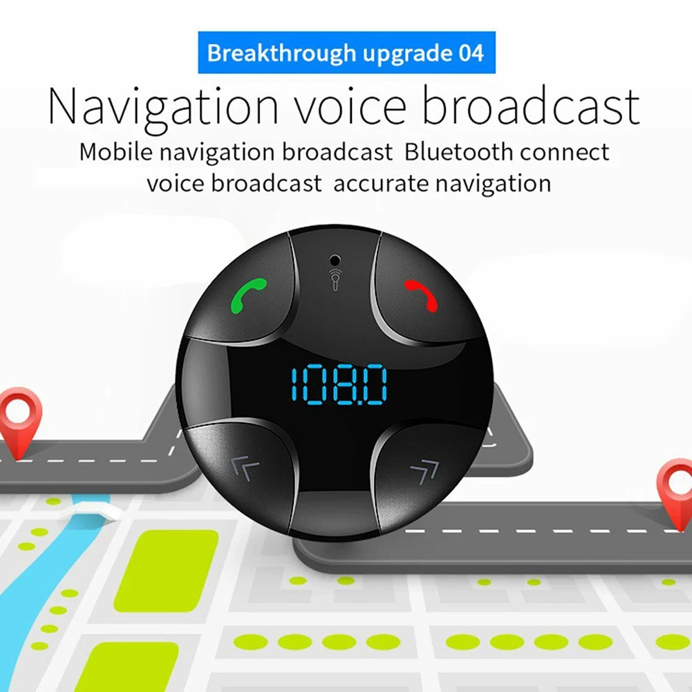 Многофункциональный автомобильный Bluetooth комплект беспроводной громкой связи вызов FM Радио MP3 аудио плеер двойной USB зарядное устройство автомобильные аксессуары